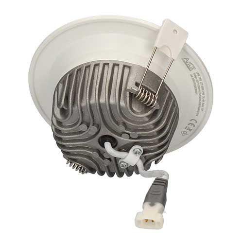 Downlight LED blanc à encastrer 7.5W 680lm 4000K 120mm IP44