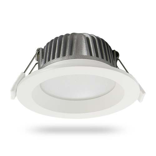 Downlight LED à encastrer 230V 7.5W 680lm 4000K 120mm IP44 blanc