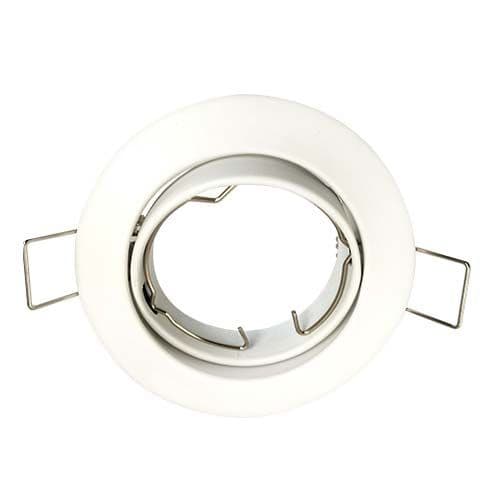 Support de spot encastré orientable rond 81mm blanc