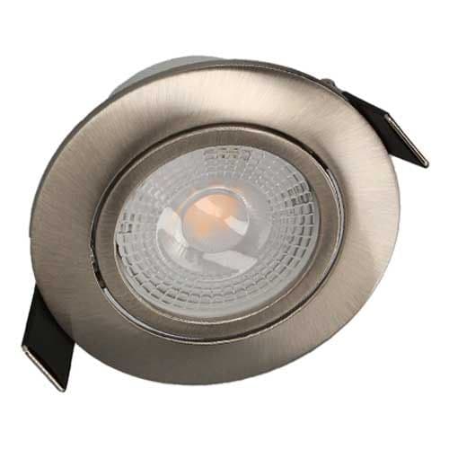 Arlux Spot LED encastrable GU10 230V 5W 380lm 2700K 85mm acier brossé