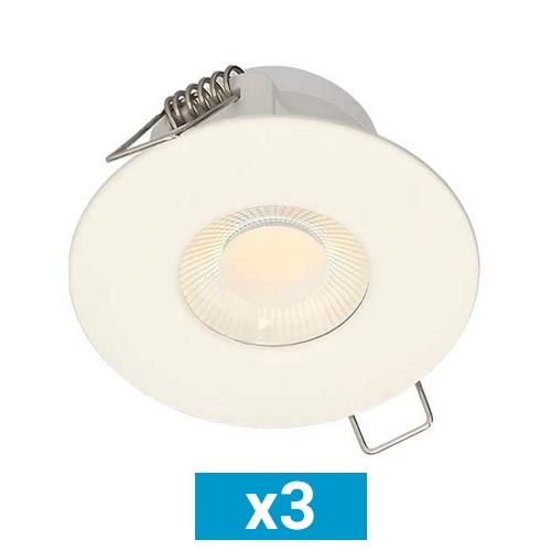 Lot de 3 spots LED BBC encastrables 86mm 230V 3x5W 600lm CCT blanc