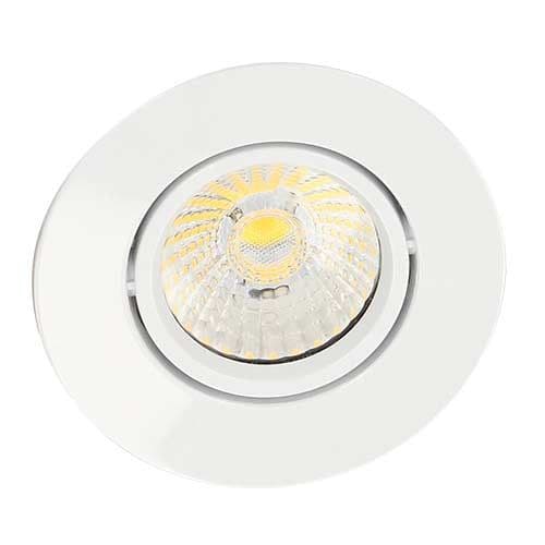 Spot LED BBC encastrable orientable 230V 6W 540lm CCT 87mm blanc/noir/acier