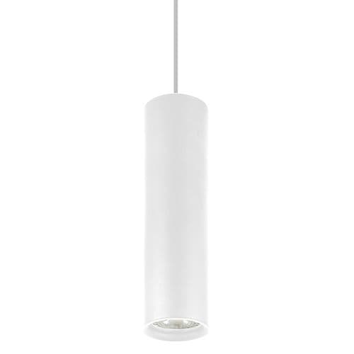 Suspension cylindrique avec douille GU10 blanc