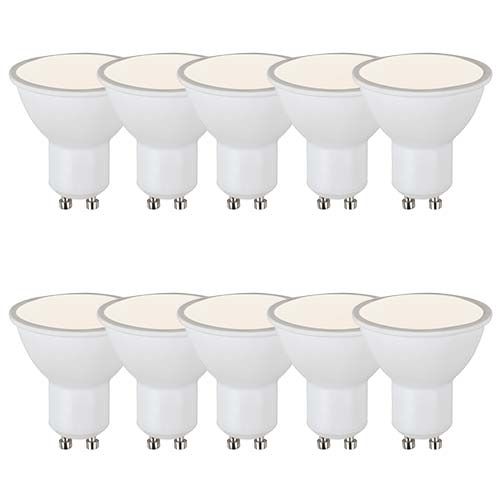 Lot de 10 ampoules LED GU10 120° 230V 5W (=50W) 400lm 4000K