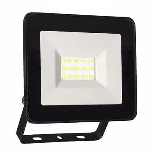 Projecteur extérieur LED extra plat 230V 10W 700lm 4000K noir - vue de profil