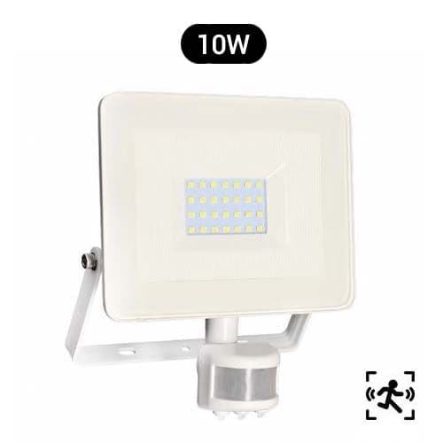 Projecteur extérieur LED extra plat à détection 230V 10W 700lm 4000K blanc