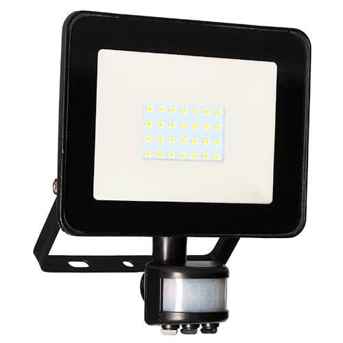 Projecteur extérieur LED extra plat à détection 230V 30W 2400lm 4000K noir