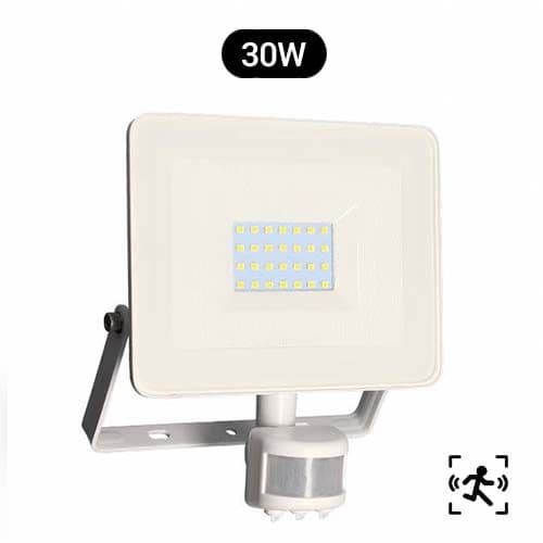 Projecteur extérieur LED extra plat à détection 230V 30W 2400lm 4000K blanc