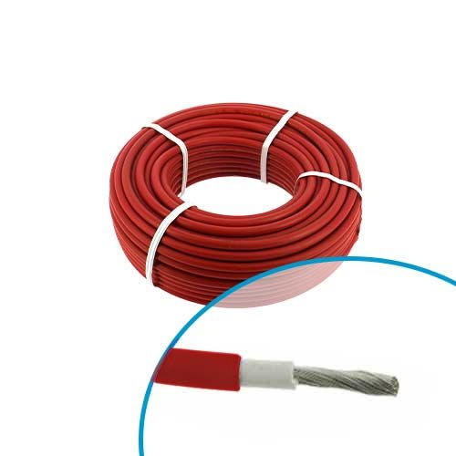 Câble solaire 4mm² rouge - Couronne de 25m