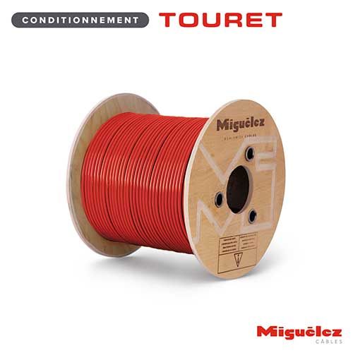 Câble solaire 6mm² rouge  - Couronne de 100m