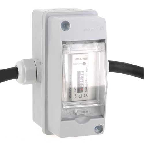 Compteur d'énergie de chantier Polier IP44 16A monophasé certifié MID prise schuko