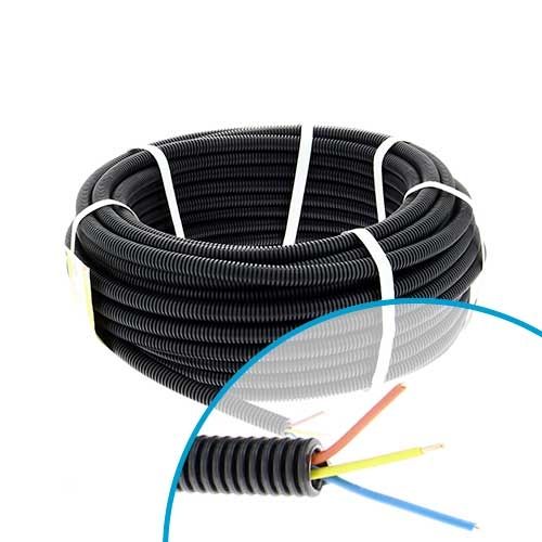 Gaine électrique ICTA pré filée 3G1,5 R/B/VJ D16 Qofil - Couronne de 30m