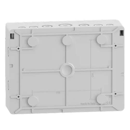 Mini coffret électrique étanche IP65 1 rangée 12 modules Schneider Mureva - vue arrière produit