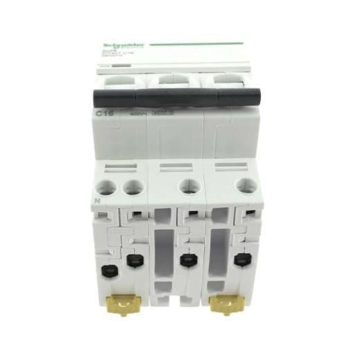 SCHNEIDER Acti9 iDT40T Disjoncteur 16A 3P+N courbe C 6kA 400V - vue de dessous