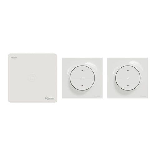 Kit volets roulants avec 2 interrupteurs connectés radio Zigbee SCHNEIDER Wiser Odace - CCTFR5202