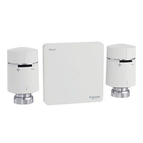 SCHNEIDER Wiser Vannes thermostatiques connectées zigbee kit pour radiateurs - CCTFR6906