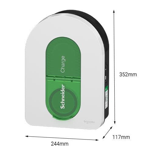 Dimensions de la borne de recharge de véhicule électrique connectable Schneider - EVH5A22N400F