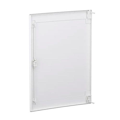 Porte pleine blanche Schneider PrismaSeT XS pour tableau électrique 4 rangées 24 modules - photo vue de dos