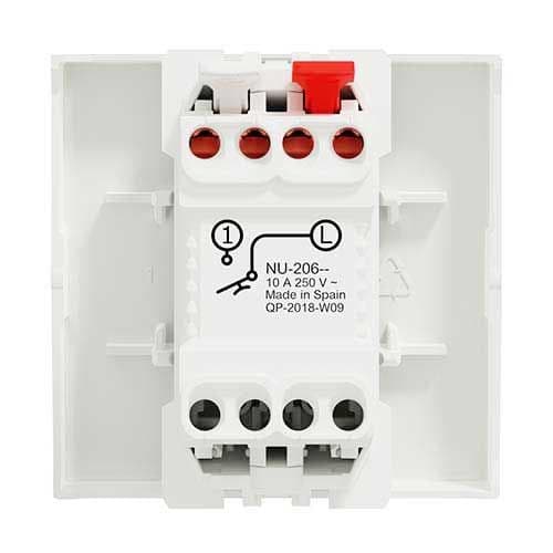 Bouton poussoir lumineux 2 modules SCHNEIDER Unica mécanisme blanc - NU320618FN