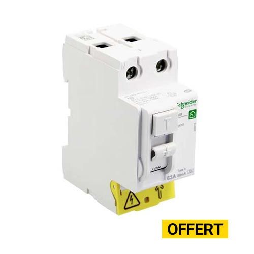 1 Interrupteur différentiel 63A 30mA AC Schneider Resi9 XP OFFERT