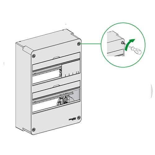 Kit de fixation pour coffret électrique Schneider Resi9