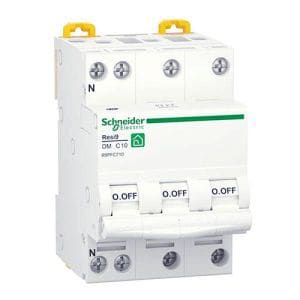 SCHNEIDER Resi9 XP Disjoncteur tétrapolaire 10A courbe C 3kA 400V - R9PFC710