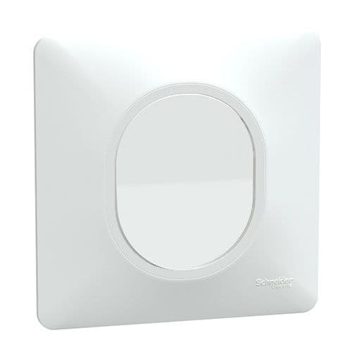 SCHNEIDER Ovalis Bouton poussoir complet blanc - S320206-F