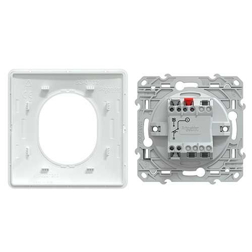 Bouton SCHNEIDER  poussoir VMC Ovalis complet blanc 