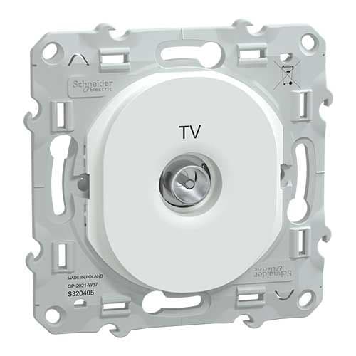 SCHNEIDER Ovalis Prise TV blanc - S320405