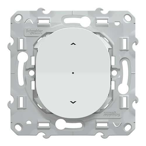 Interrupteur connecté volet-roulant 4A Zigbee blanc SCHNEIDER Wiser Ovalis - vue face produit