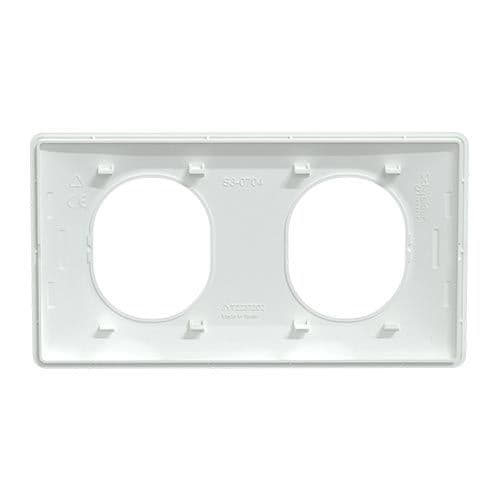 Plaque double horizontale SCHNEIDER Ovalis blanc - S320704