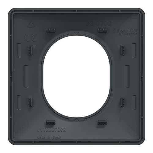 Plaque simple SCHNEIDER Ovalis anthracite - S340702