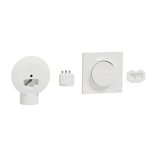 Kit interrupteur + plaque de finition + actionneur DCL 80mm sans fil et sans pile blanc Schneider Odace