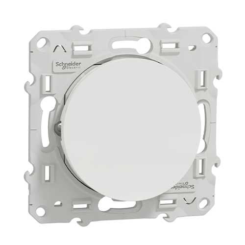 Bouton poussoir SCHNEIDER Odace blanc - S520206