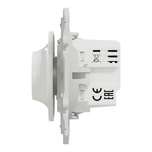 SCHNEIDER Wiser Odace variateur rotatif led 2 fils Zigbee blanc - vue de côté