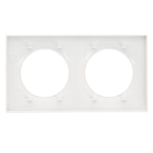 SCHNEIDER Plaque double blanche Odace