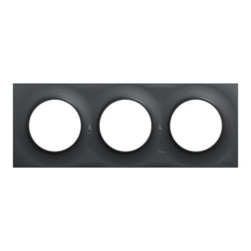 SCHNEIDER Odace Styl Plaque triple anthracite - image de face