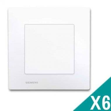 SIEMENS Delta Viva Lot de 6 interrupteurs va et vient complets - Blanc