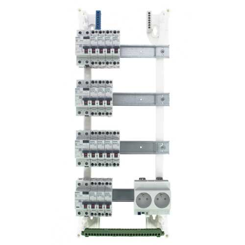 SIEMENS Tableau électrique pré-équipé 4 rangées - intérieur du tableau