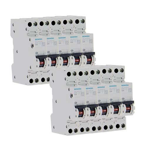 SIEMENS Lot de 10 disjoncteurs 20A Ph+N Courbe C 4.5kA 230V