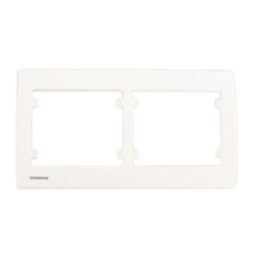 SIEMENS Delta Iris Plaque double horizontale - Blanc