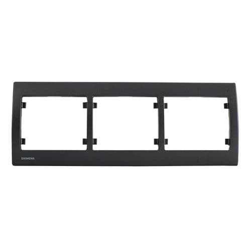 SIEMENS Delta Iris Plaque triple horizontale anthracite