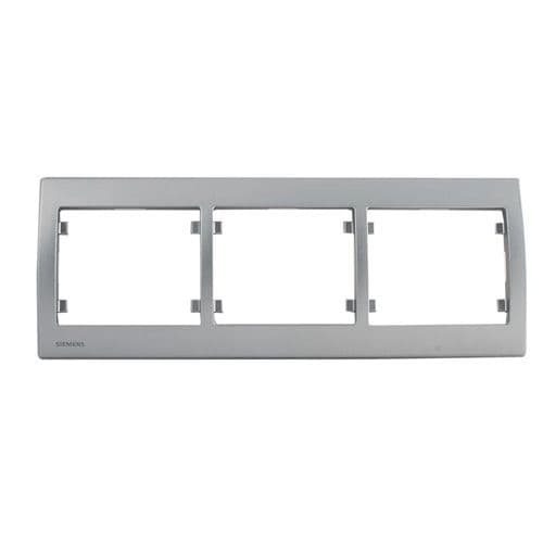 SIEMENS Delta Iris Plaque triple horizontale silver