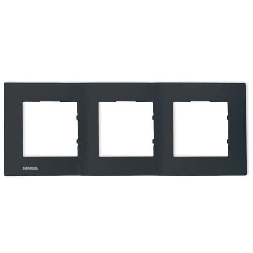 SIEMENS Delta Viva Plaque triple - Anthracite