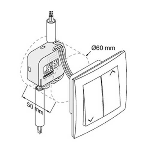 Micro-module radio pour volet roulant SOMFY RTS - 1 canal