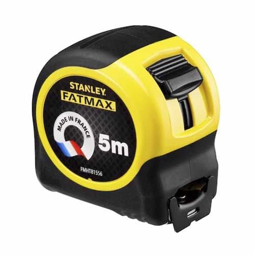 STANLEY Mètre ruban 5m x 32mm Blade Armor Fatmax - mètre fermé, vue de profil