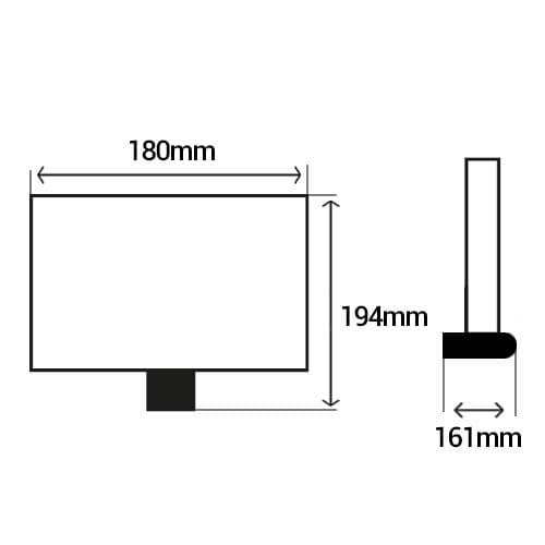 STEINEL Projecteur extérieur LED XLED Home 2 à détection 230V 14,8W 1184lm 4000°K argent - dimensions