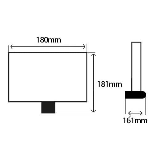 STEINEL Projecteur extérieur LED XLED Home 2 SL 230V 14,8W 1184lm 4000°K noir - dimensions