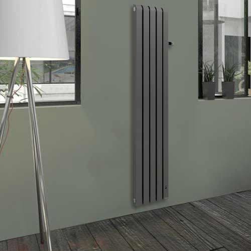 THERMOR Mythik Radiateur connecté chaleur douce vertical gris roche 1250W - 460254