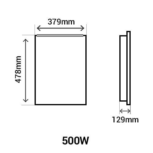 the479311-thermor-ingenio-3-radiateur-electrique-connecte-chaleur-douce-500w-horizontal-schéma avec dimensions